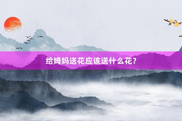 给姆妈送花应该送什么花？